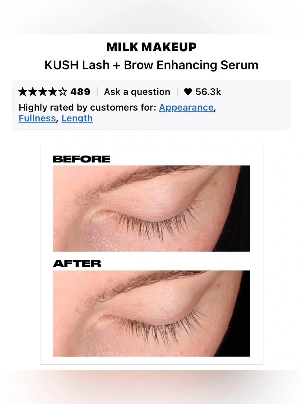 MILK MAKEUP Clear Lash & Brow Serum with Green Applicator